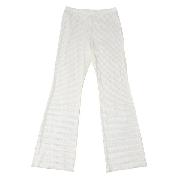 PLEATS PLEASE A-POC Cutting Rib Flare Pants White Size 3