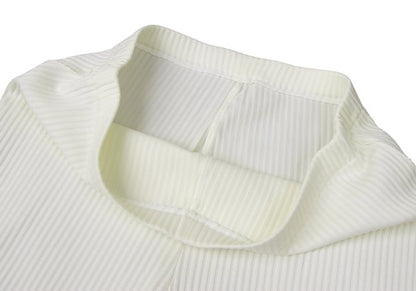 PLEATS PLEASE A-POC Cutting Rib Flare Pants White Size 3
