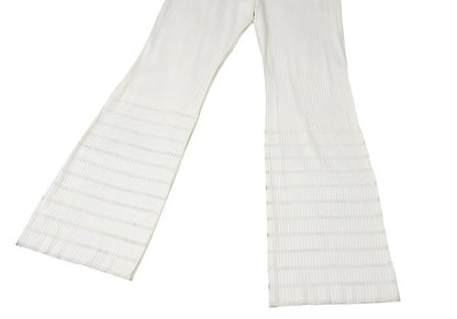 PLEATS PLEASE A-POC Cutting Rib Flare Pants White Size 3