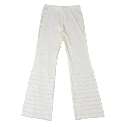 PLEATS PLEASE A-POC Cutting Rib Flare Pants White Size 3