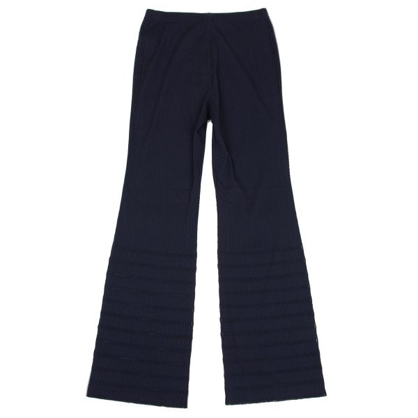 PLEATS PLEASE A-POC Cutting Rib Flare Pants Navy Size 3