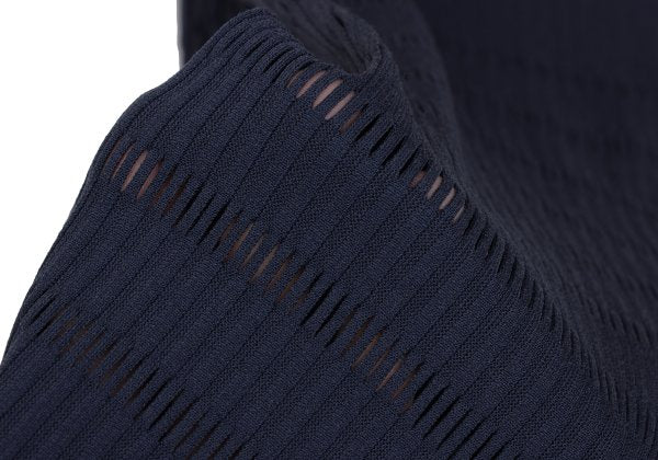PLEATS PLEASE A-POC Cutting Rib Flare Pants Navy Size 3
