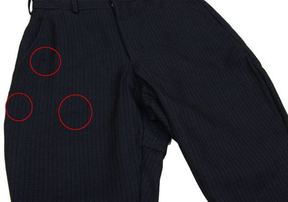 COMME des GARCONS HOMME DEUX Stripe Wool Pants Black Size S
