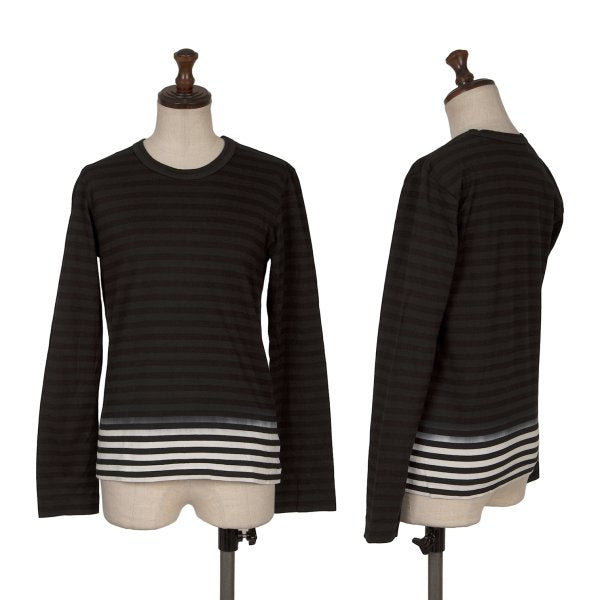 BLACK COMME des GARCONS Cotton Dyed Stripe Shirt Size S