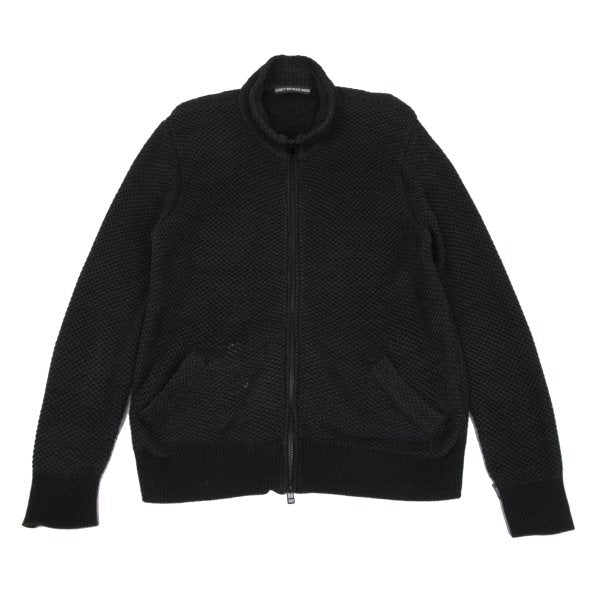 ISSEY MIYAKE MEN Black Cotton Mesh Double Zip Jacket Size 2