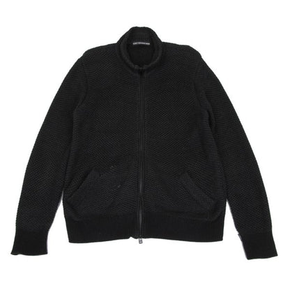 ISSEY MIYAKE MEN Black Cotton Mesh Double Zip Jacket Size 2