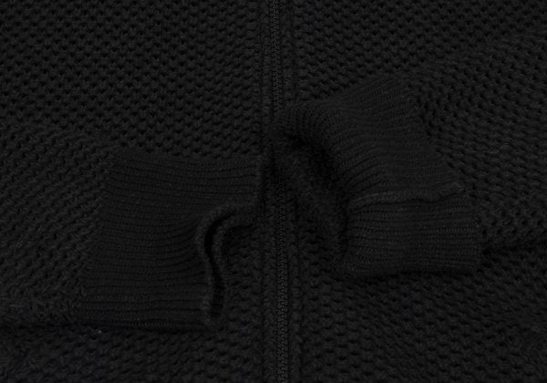 ISSEY MIYAKE MEN Black Cotton Mesh Double Zip Jacket Size 2
