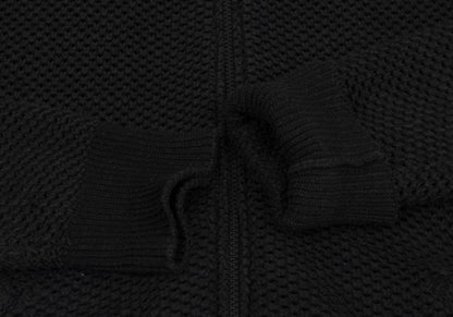 ISSEY MIYAKE MEN Black Cotton Mesh Double Zip Jacket Size 2