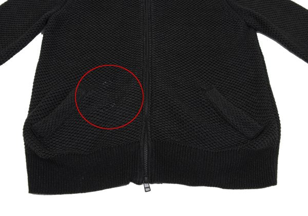 ISSEY MIYAKE MEN Black Cotton Mesh Double Zip Jacket Size 2