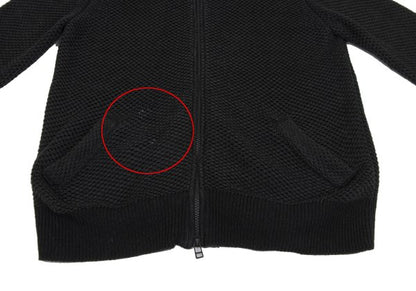 ISSEY MIYAKE MEN Black Cotton Mesh Double Zip Jacket Size 2