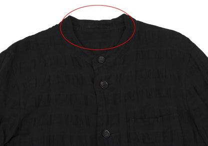 ISSEY MIYAKE MEN Dyed Linen Cotton Plaid Jacket Black Size 2