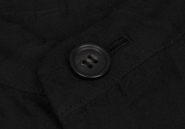 ISSEY MIYAKE MEN Dyed Linen Cotton Plaid Jacket Black Size 2