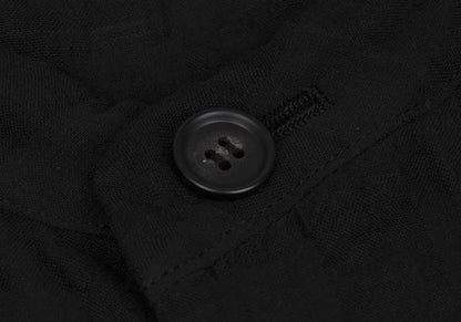 ISSEY MIYAKE MEN Dyed Linen Cotton Plaid Jacket Black Size 2