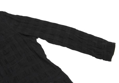 ISSEY MIYAKE MEN Dyed Linen Cotton Plaid Jacket Black Size 2