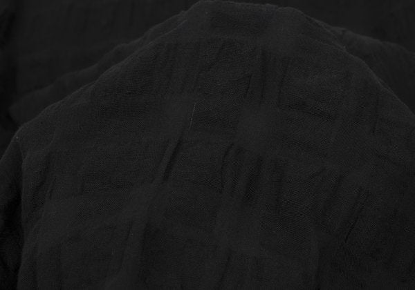 ISSEY MIYAKE MEN Dyed Linen Cotton Plaid Jacket Black Size 2