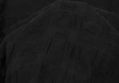 ISSEY MIYAKE MEN Dyed Linen Cotton Plaid Jacket Black Size 2