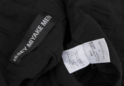 ISSEY MIYAKE MEN Dyed Linen Cotton Plaid Jacket Black Size 2