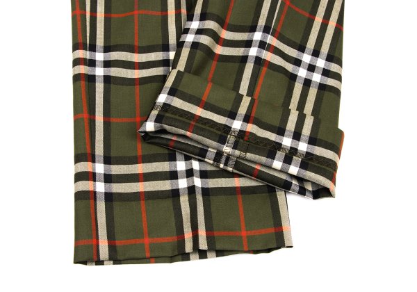 Burberrys' Nova Check Two-Pleat Pants Green Size M