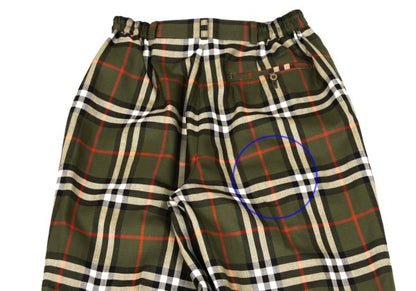 Burberrys' Nova Check Two-Pleat Pants Green Size M