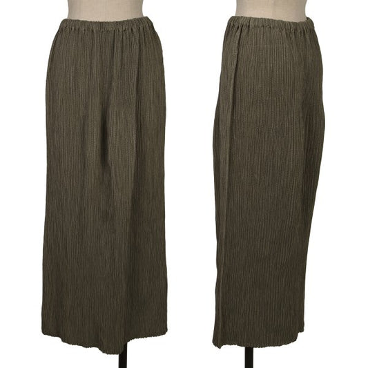 HIROKO BIS Pleated Midi Skirt Khaki Size 11