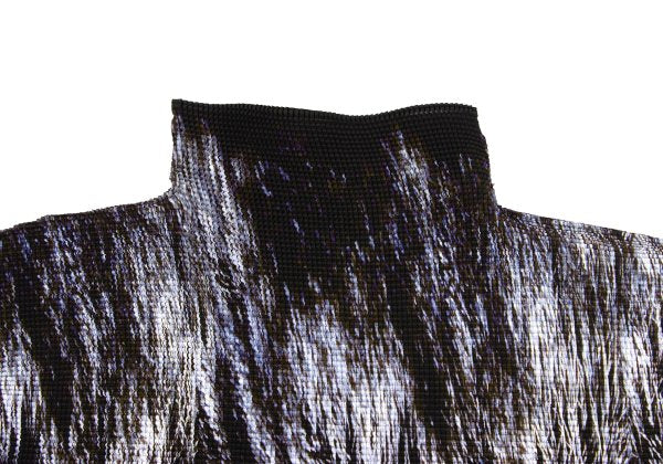 ISSEY MIYAKE me Stretch Pleated Hair Blouse Black Size F