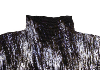 ISSEY MIYAKE me Stretch Pleated Hair Blouse Black Size F
