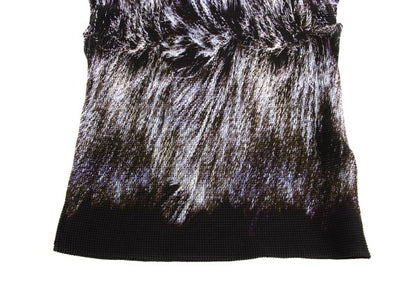 ISSEY MIYAKE me Stretch Pleated Hair Blouse Black Size F