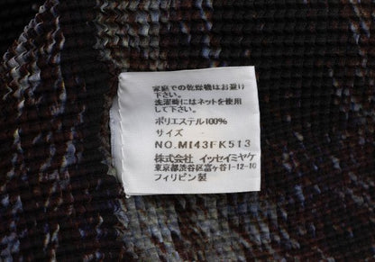ISSEY MIYAKE me Stretch Pleated Hair Blouse Black Size F