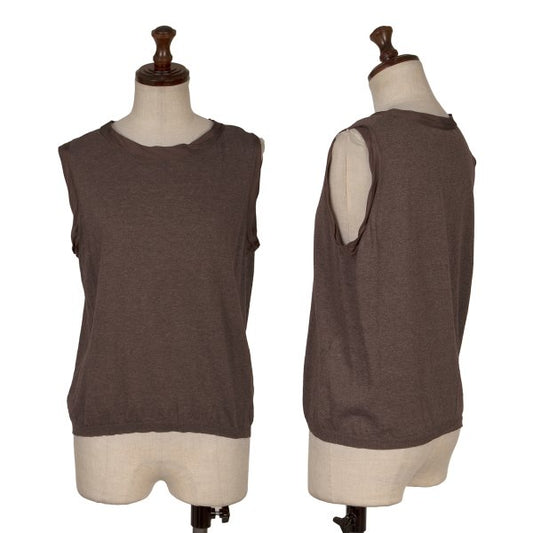 45rpm Silk Trim Sleeveless Sweater Bordeaux Size 2