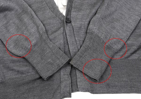 LIMI feu Silk Vest Layered Knit Cardigan Gray Size S