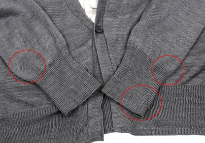LIMI feu Silk Vest Layered Knit Cardigan Gray Size S