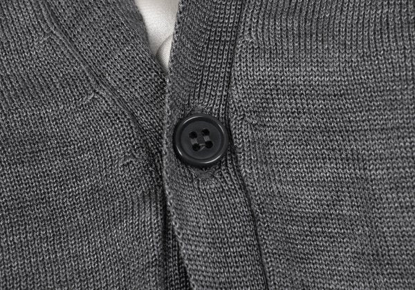 LIMI feu Silk Vest Layered Knit Cardigan Gray Size S
