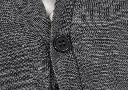 LIMI feu Silk Vest Layered Knit Cardigan Gray Size S