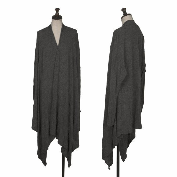 LIMI feu Rayon Wool Dot Jacquard Cardigan Gray Size S