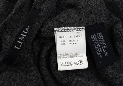 LIMI feu Rayon Wool Dot Jacquard Cardigan Gray Size S