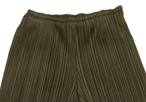 PLEATS PLEASE Pleated Straight Pants Khaki Green Size 2