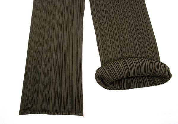 PLEATS PLEASE Pleated Straight Pants Khaki Green Size 2