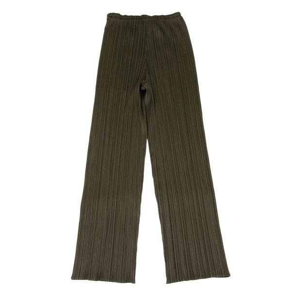 PLEATS PLEASE Pleated Straight Pants Khaki Green Size 2