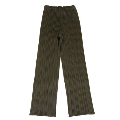 PLEATS PLEASE Pleated Straight Pants Khaki Green Size 2