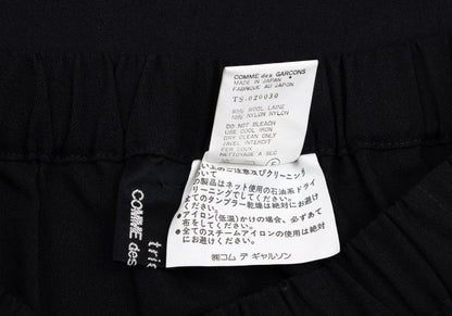 COMME des GARCONS Summer Wool Maxi Skirt Navy Size M