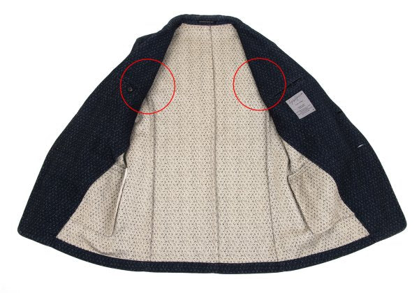 Yohji Yamamoto POUR HOMME Patterned Blazer Navy Size 2
