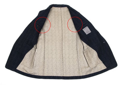 Yohji Yamamoto POUR HOMME Patterned Blazer Navy Size 2