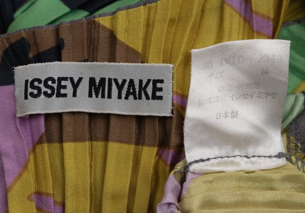 ISSEY MIYAKE Graphic Print Pleated Tank Top Multi Size M