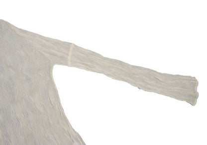 ISSEY MIYAKE Pleated Sheer High Neck Top Ivory Size M