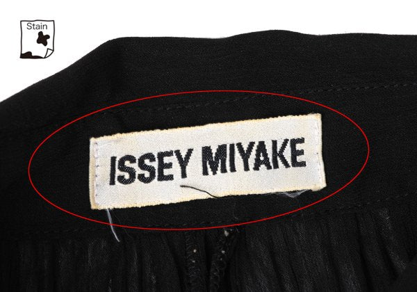 ISSEY MIYAKE Pleated Long Sleeve Shirt Black Size M