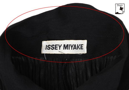 ISSEY MIYAKE Pleated Long Sleeve Shirt Black Size M