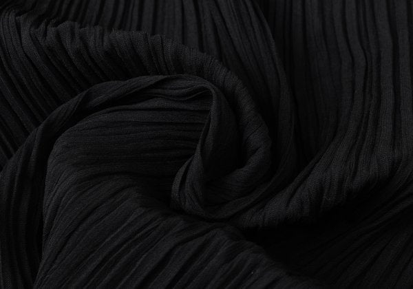 ISSEY MIYAKE Pleated Long Sleeve Shirt Black Size M