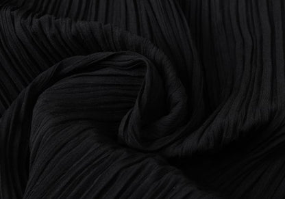 ISSEY MIYAKE Pleated Long Sleeve Shirt Black Size M