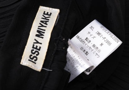 ISSEY MIYAKE Pleated Long Sleeve Shirt Black Size M