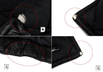 ISSEY MIYAKE Lamb Leather Collarless Blouson Black Size 9